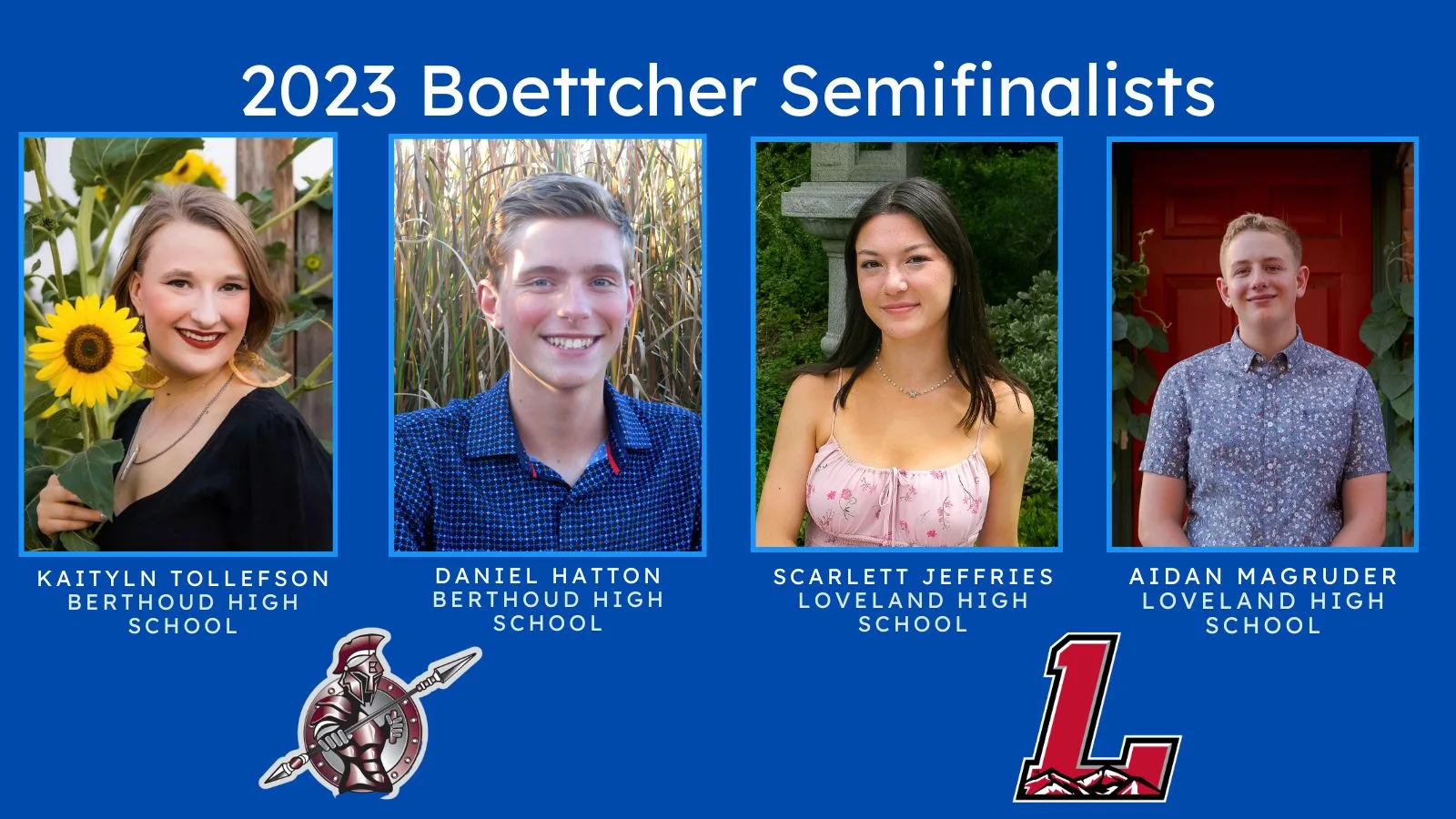 Four TSD Students Selected as Boettcher Scholarship Semifinalists